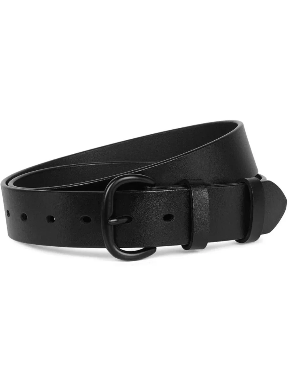 Stylish Black Leather Waist Belt for Women - Perfect for Jeans, Dresses & Pants